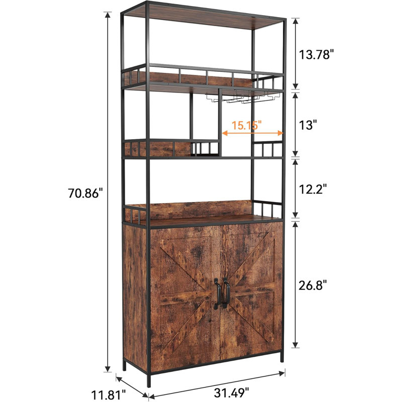 Grand meuble-bar 70,8 po
