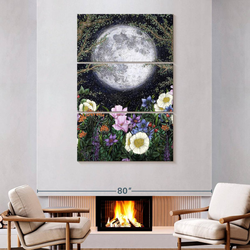 Oberle Midnight In The Garden I, 74" H x 48" W