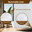 Snap-In Shower Curtain Liner, Replacement Liner With Corner Magnets-112007871