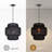 1 - Light Matte Black Geometric Pendant-806224401