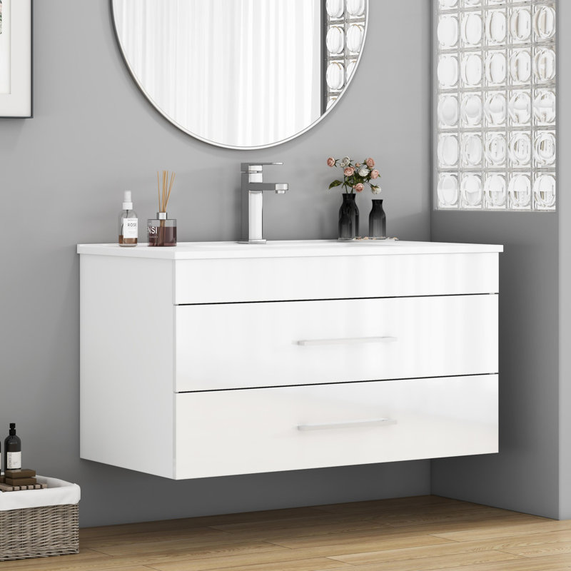 36-Inch Wall-Mounted Bathroom Vanity