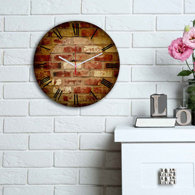 Horloge murale élégante Elegant, 11,8 pouces de diamètre | 100% panneau de fibres à densité moyenne avec une épaisseur de 0,2 pouce | Design élégant pour la maison ou le bureau | La montre moderne ajoute de la sophistication à n'importe quel espa