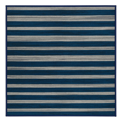  Tapis lavable rayé gris clair bleu clair