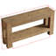 Console 63 pouces avec 2 tiroirs, table d'entrée rustique avec tablette de rangement, canapé-lit long pour le salon, couloir, vestibule, brun.