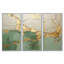 «Green Gold Minimalisme Poteries», ensemble d'art sur toile à spirales abstraites-99828795-87170274
