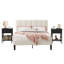 Ensemble de chambre avec lit plateforme tapissier 3 pièces Dejacha-926443513-926443517