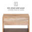 Halya Solid Wood Bedside Table Floating Nightstand-899469546