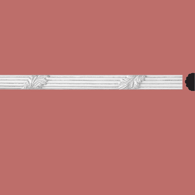 Primed White Ornate Urethane Crown Molding 77 1/2"