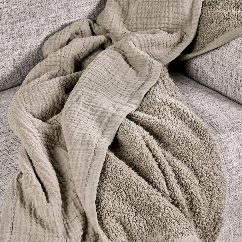 Tc Cotton Linen Blend 50"x70" Throw Blanket