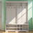 Modern Hallway Hall Tree With Metal Hooks And Storage Space, Multi-functional Entryway Coat Rack With Shoe Cubbies, White