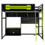 Lit mezzanine en bois avec bureau-1974885949
