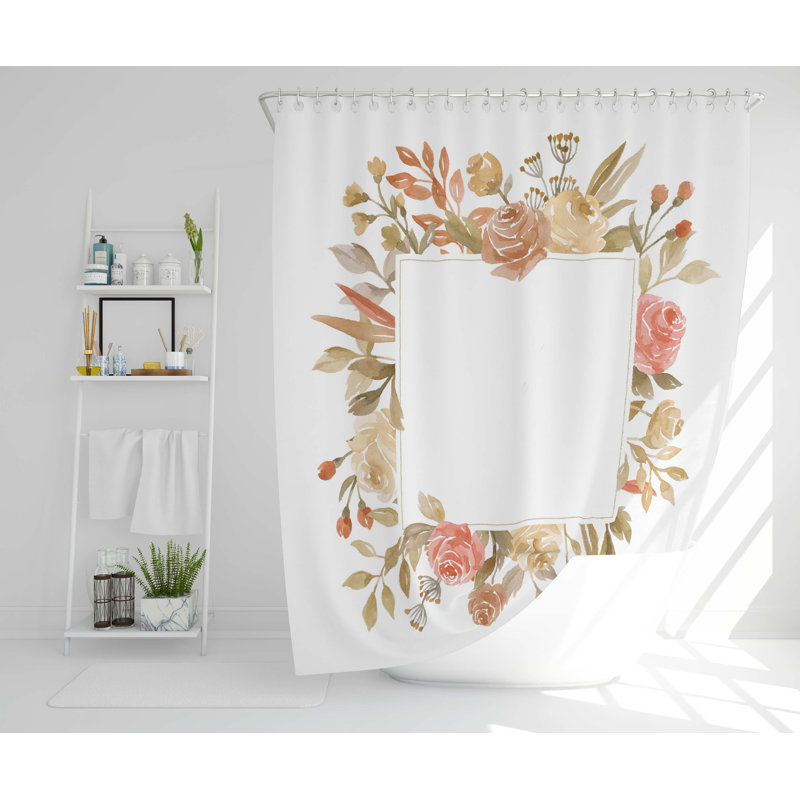 Patson Polyester Shower Curtain, 168cm H x 168cm W