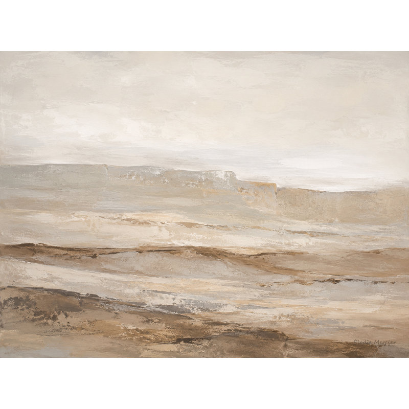 Beige et taupe recouvert de jaune, L 48 po x H 36 po x P 1,5 po