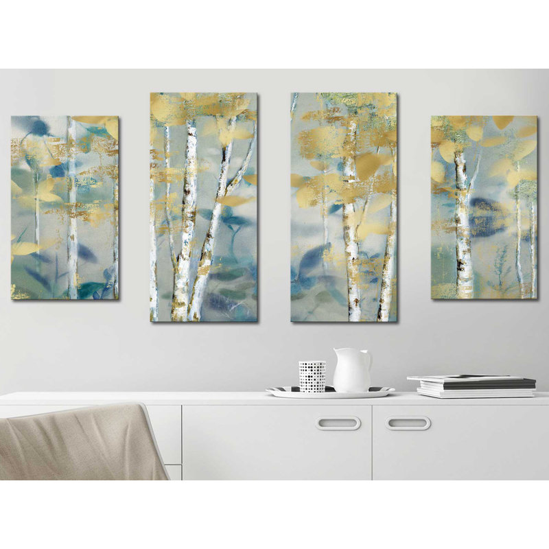 «Gilded Forest I», reproduction d'art sur toile tendue à pièces multiples, H 30 po x l 56 po x P 1 po