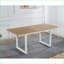 Table basse moderne à économie d'espace avec plateau en panneau de fibres à densité moyenne et pieds en métal - Longueur facile à nettoyer et réglable-1973402462-1973402458