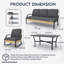 Outdoor Patio Furniture Set With Rocking Chair, 4 Piece Rattan Conversation Bistro Set-1494401984