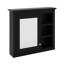 Armoire de rangement murale pour salle de bain, armoire murale moderne avec miroir, 3 tablettes ouvertes