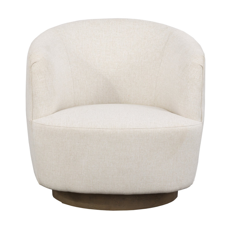 Dhalia Leather Lounge Chair, Swivel, Nickel, 1130 Pottery