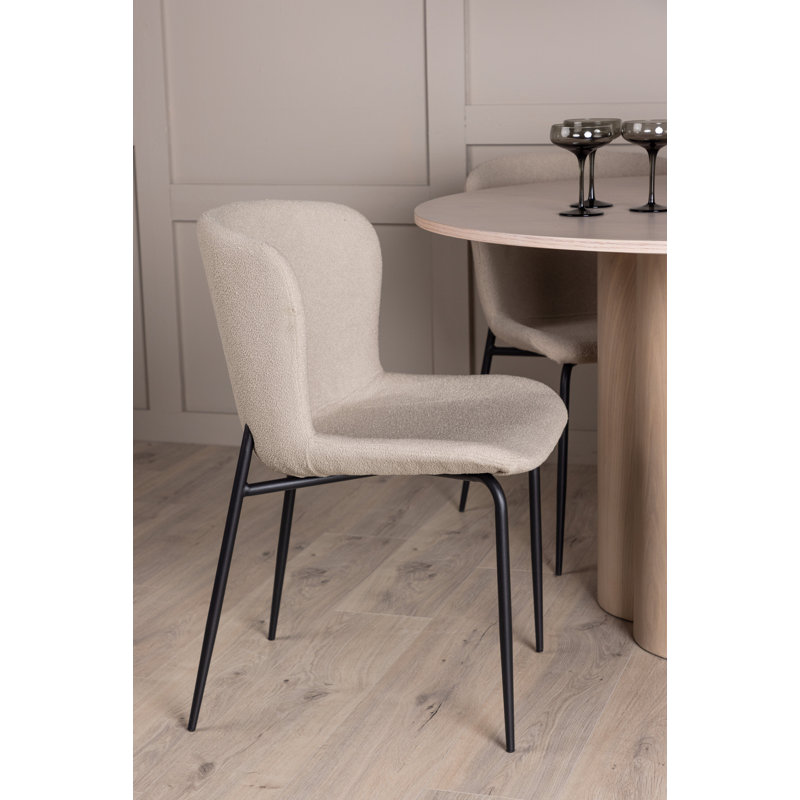Melrose 4 - Person Dining Set, White, Dark Grey, Dark Grey