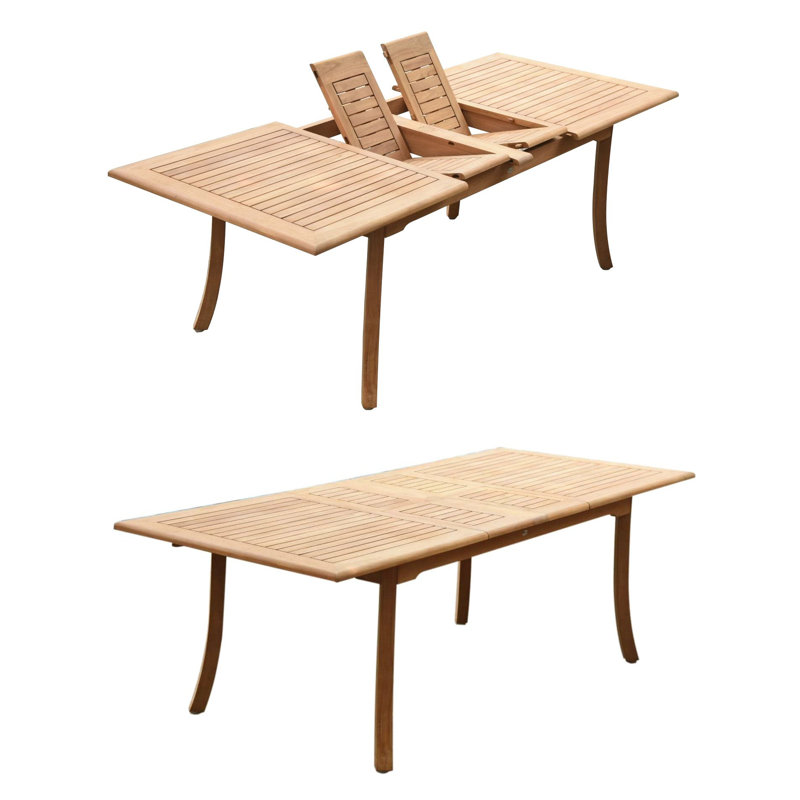 8 Seats 9 Pcs Grade-A Teak Wood Dining Set: 94" Double Extension Rectangle Table And 8 Vellore Stacking Arm Chairs #01Vlk, 10