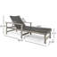 Caractéristique sur la chaise longue en bois réglable - Métal gris et fabrication confortable