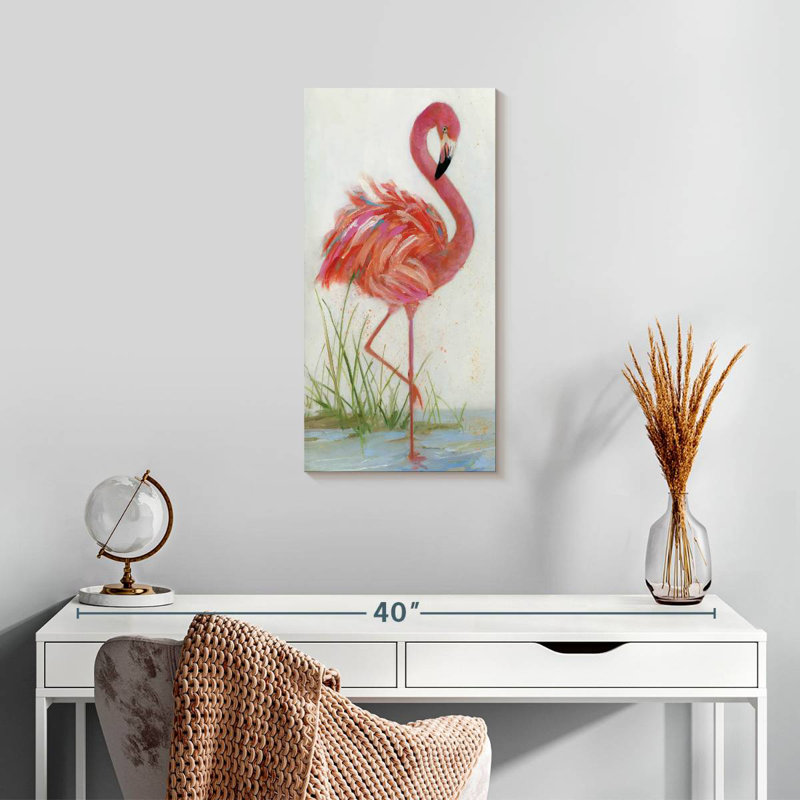 Flamant rose I, H 24 po x l 12 po