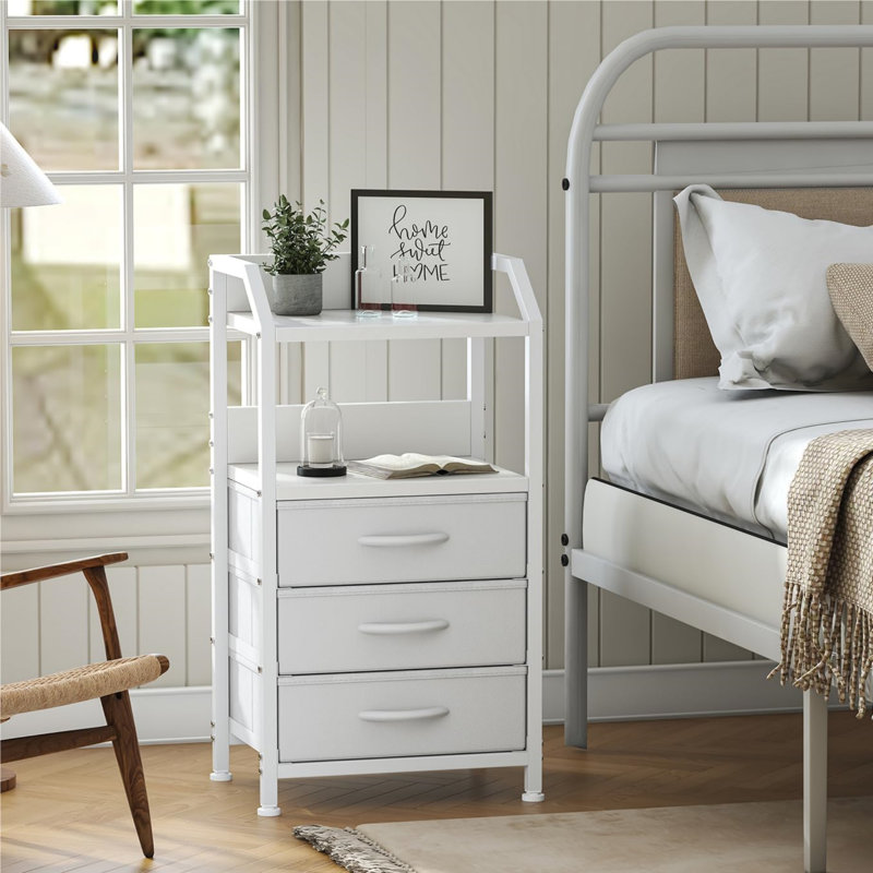 40 cm W Chest of 3 Drawers, White
