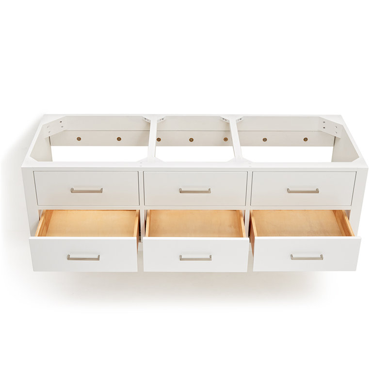 Base de meuble-lavabo double 60 po Megrez, Blanc