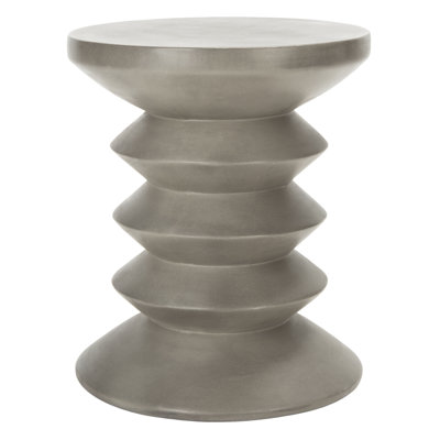 Catrece Outdoor Concrete Accent Stool