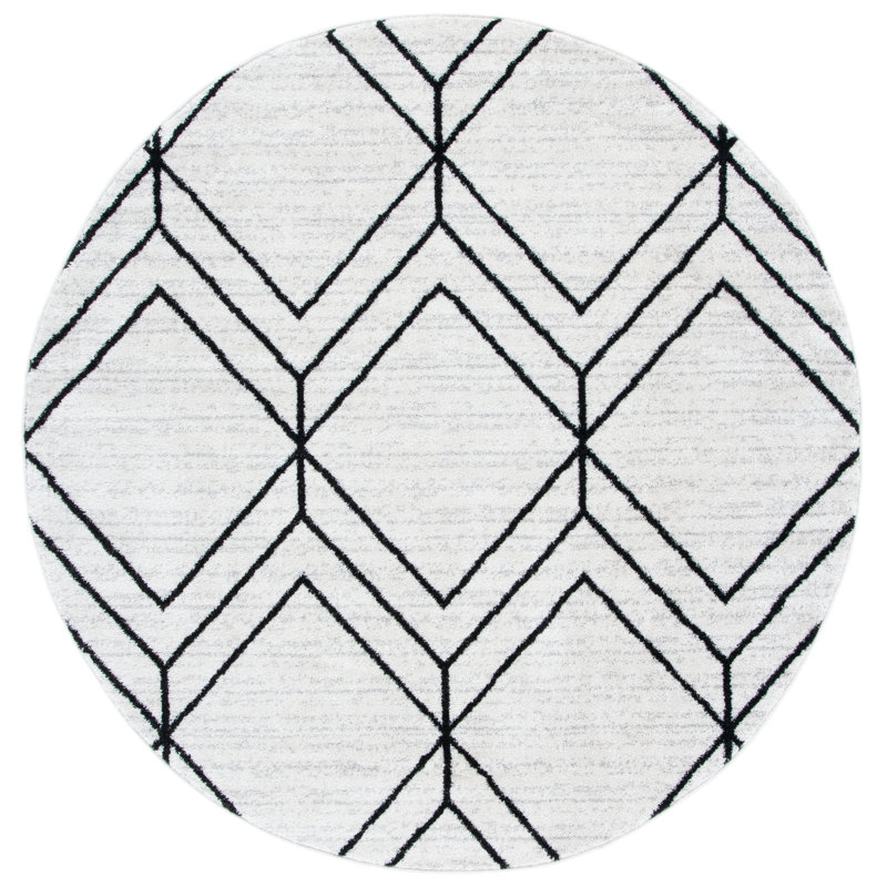 Marrufo Performance Geometric Rug, Round 8'
