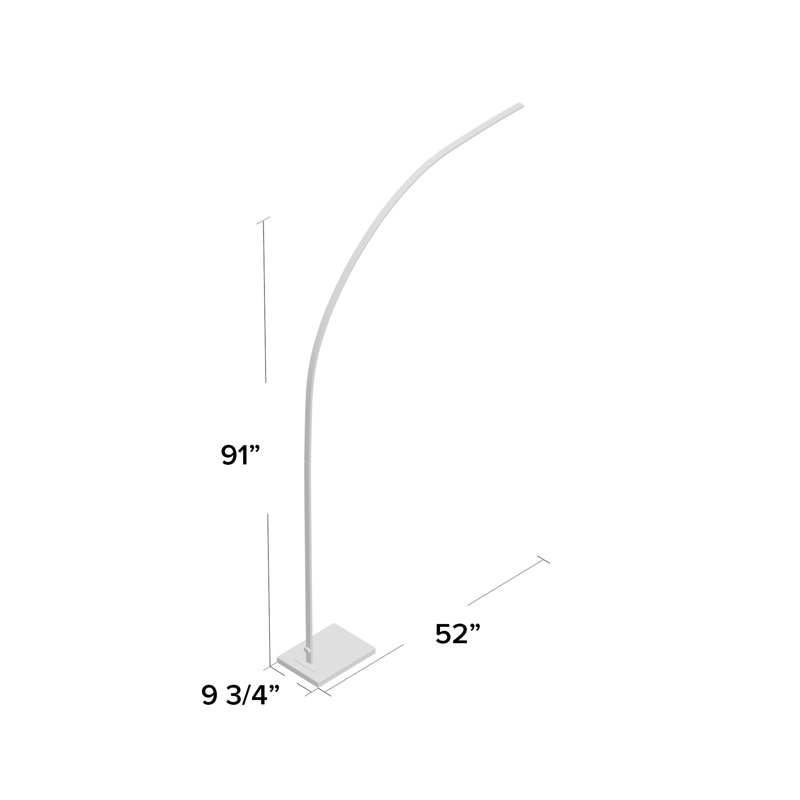 Lampe sur pied arquée 91 po Charley