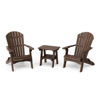 Ensemble Adirondack pliant 3 pièces avec table d'appoint Heritage