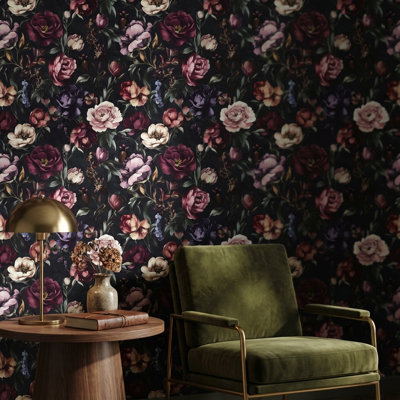 Adhésif décoratif floral rétro