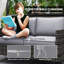 128cm Wide Straight Patio Sofa with Cushions-199046138-199046137