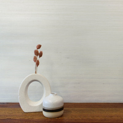 Sisal Monochromatic Authentic Grasscloth Wallpaper