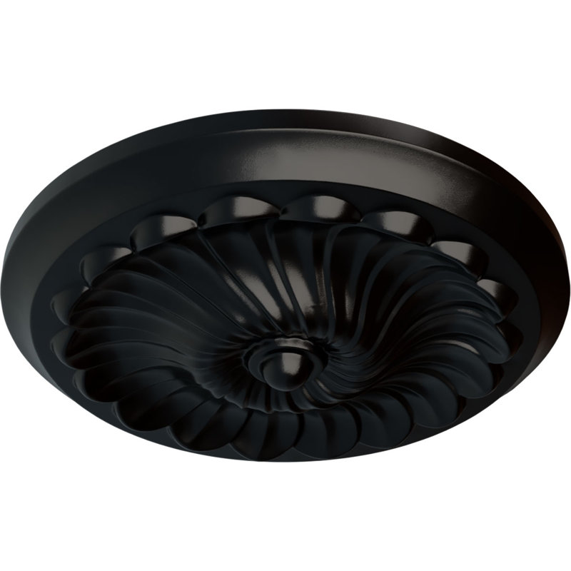 Médaillon de plafond en spirale Endurathane, Noir de jais