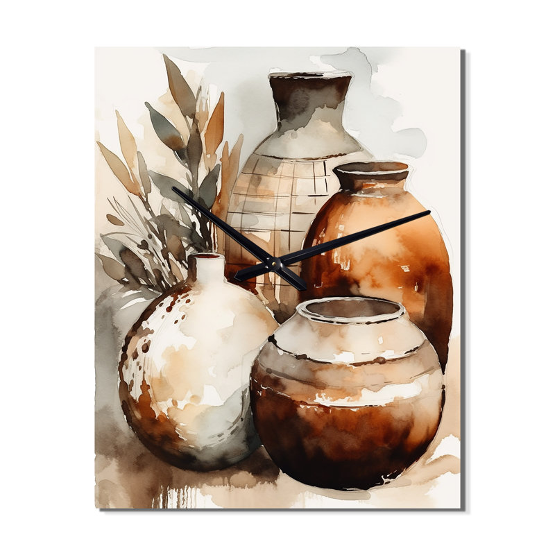 Horloges murales Jadi - Boho Pottery, H 40 po x l 30 po x P 1 po