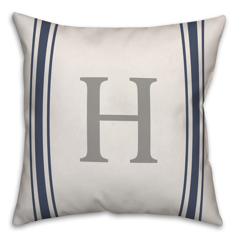 Striped Reversible Throw Pillow, H
