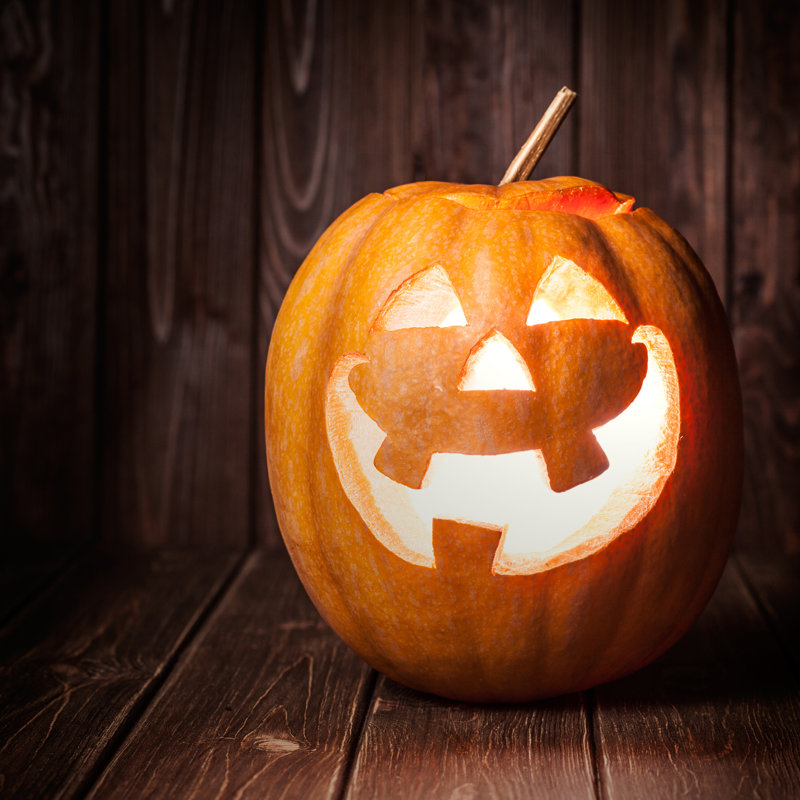 Jack-o-lantern - Wrapped Canvas Print, 91cm H x 91cm W x 3.8cm D