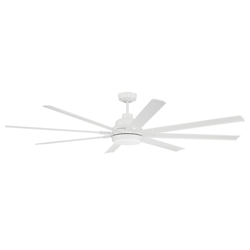 Ventilateur de plafond standard à 72 pales 72 pouces DEL avec télécommande Culpeper, Blanc