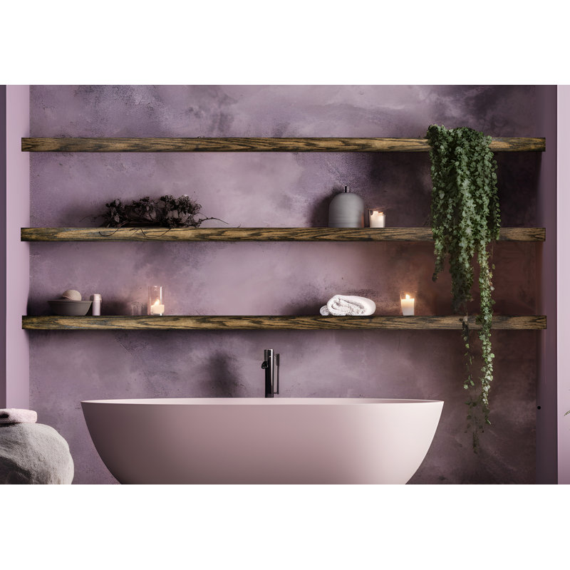 3 Piece Oak Floating Shelf, 3'' H x 57'' W x 4'' D