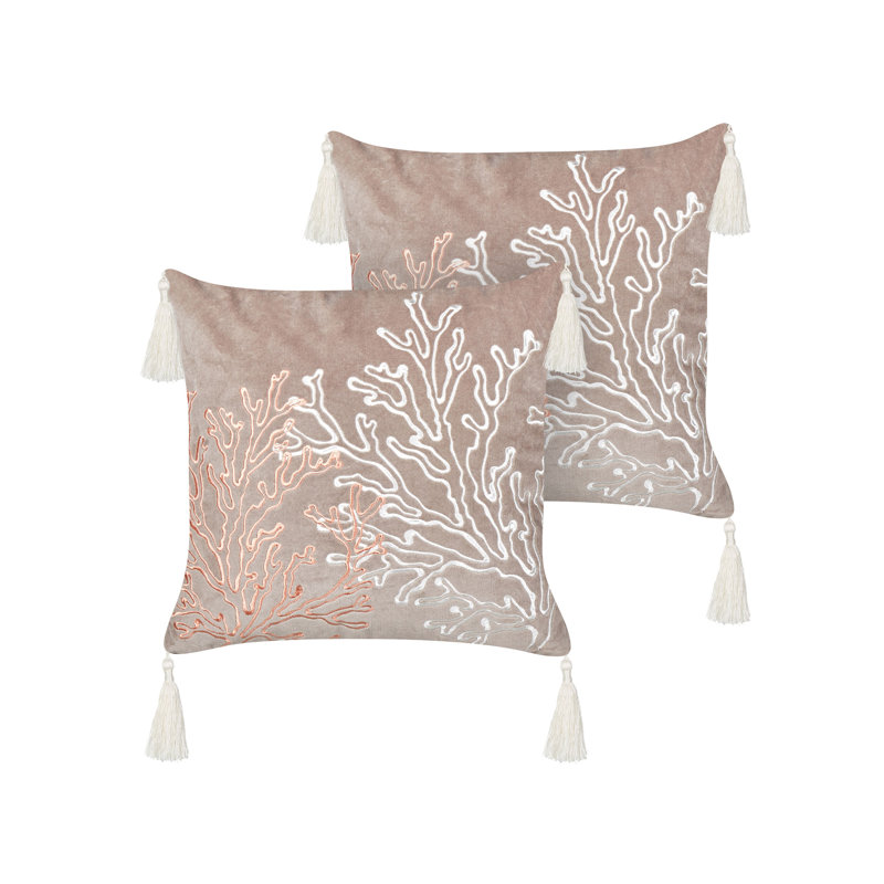 Catrine Animal Print Beige Square Cushion