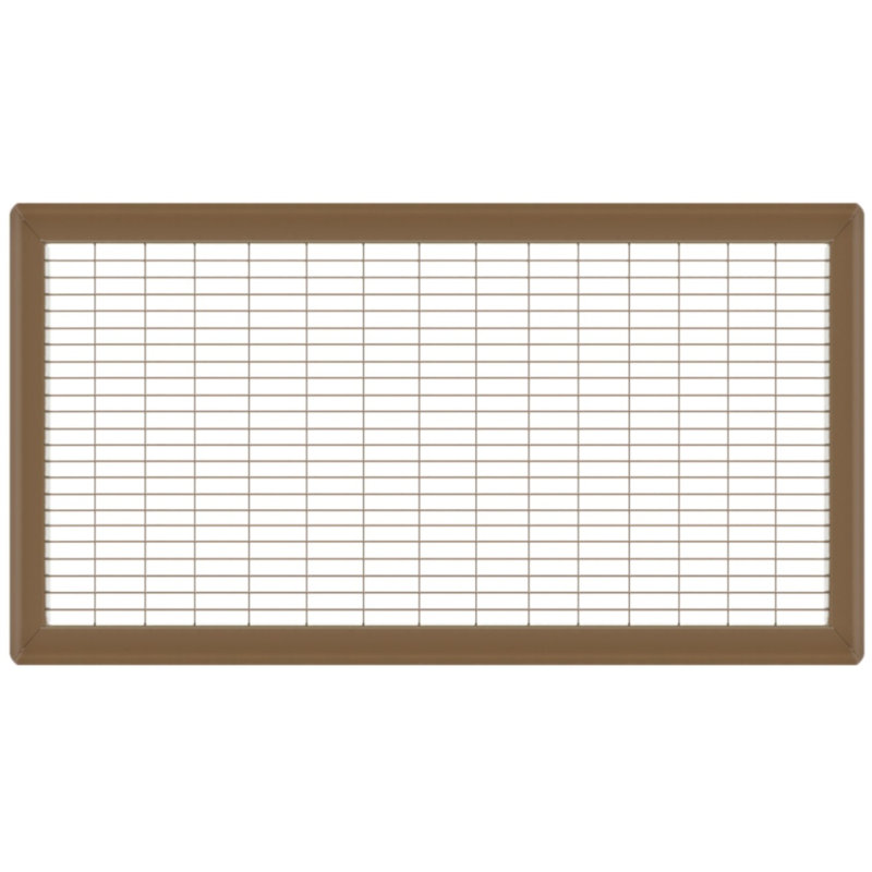 Gril de plancher brun de gros calibre, H 0,9 po x l 12 po x L 30 po
