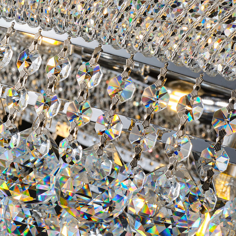 Crystal Chandelier Lighting For Dining Room Modern Luxury K9 Bedroom Crystal Chandelier Ceiling Light French Empire , Chrome