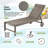 Arlenne Outdoor Metal Chaise Lounge with Wheels-1017500804