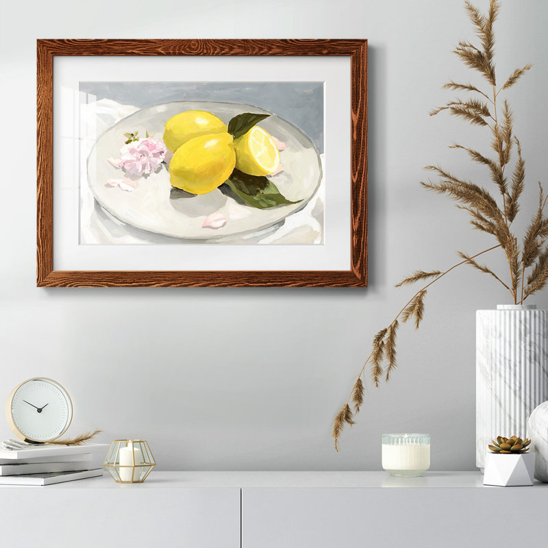 " Lemons On A Plate II ", Maple, 18" H x 26" W x 1.5" D