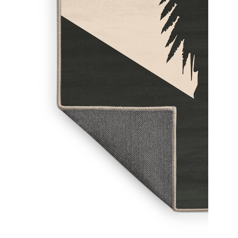 Soft Plush Dunmire Cheyenne Scout Minimalist Area Rug in Beige – Beige Binding, 8x12