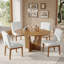 Ensemble de table de salle à manger extensible moderne 5 pièces avec rallonge amovible de 16,2 pouces