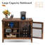 Armoire à vin de conception industrielle avec support à vin de rangement, 6 lumières DEL de couleur-88357387