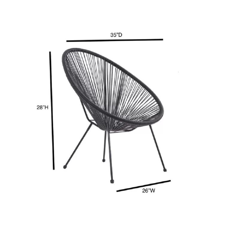 Chaise de patio Sawin Papasan, Blanc